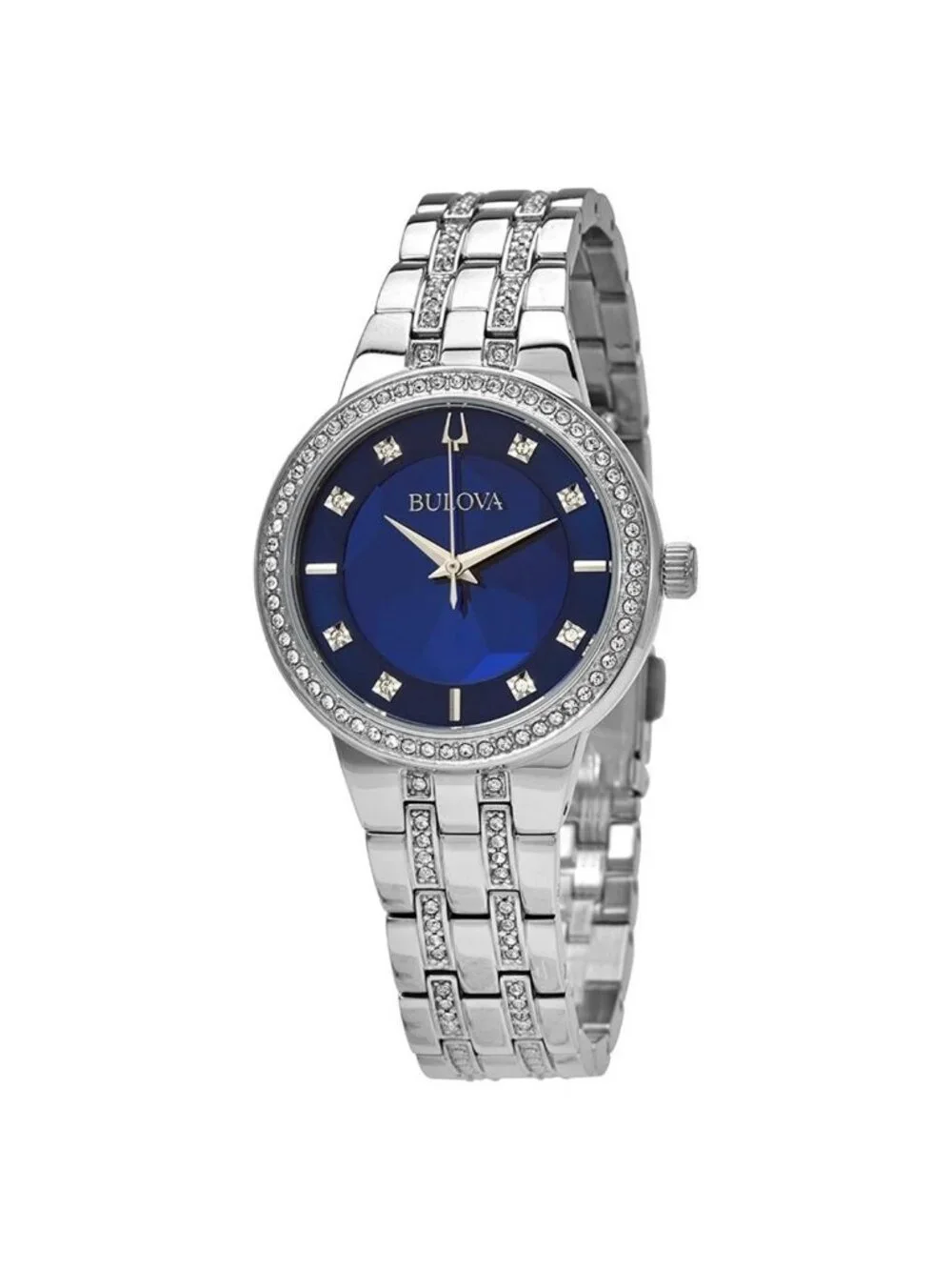 NWT Bulova Phantom Quartz Crystal Blue Dial Ladies Watch
